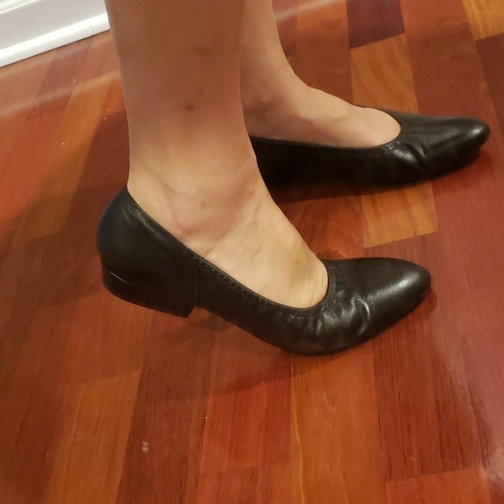 Selby Cloud Black Leather Flats Balletcore 8AA NIB Deadstock - Picture 13 of 16